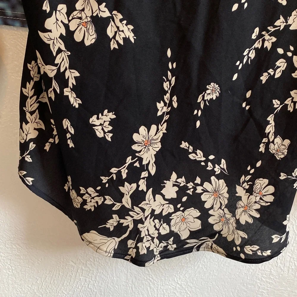 Free People Black and Cream Floral Backless Dress - Picture 7 of 14